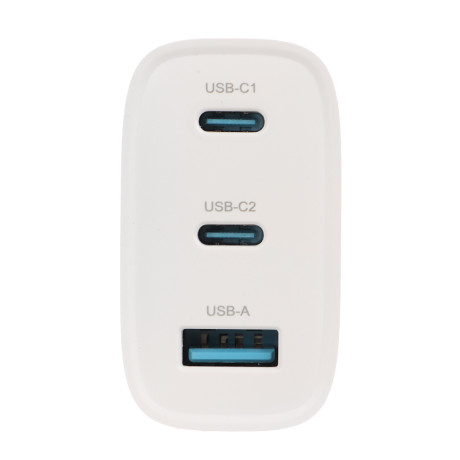 BY Сетевое зарядное устройство Smart 2*USB-C, 1* USB-A, QC,PD,PPS, 40 Вт, 110-240 В, 50-60 гц, белый