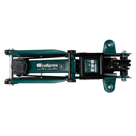 Домкрат гидравлический подкатной, 3 т, 135-400 мм Сибртех