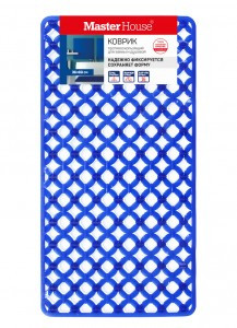 Коврик противоскользящий д/ванной, душевой кабины МАЙОРКА 36*69см, синий, 75173 Master House