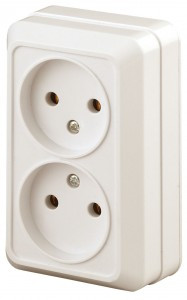 ЭРА Intro Quadro роз. ОУ 2 мест. 16A (керамика) сл.кость, 250В 2-203-02 0439