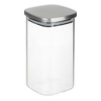 VETTA Рельеф Банка для хранения с металлической крышкой 1400мл, 18х10см, стекло