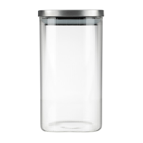 VETTA Рельеф Банка для хранения с металлической крышкой 1400мл, 18х10см, стекло