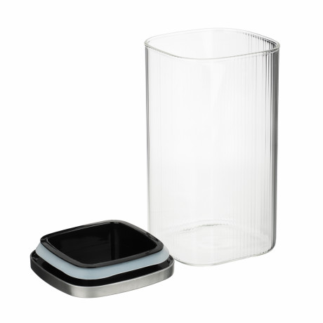 VETTA Рельеф Банка для хранения с металлической крышкой 1400мл, 18х10см, стекло