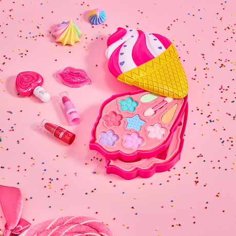 ЮНИLOOK Набор детской косметики: тени, помада для губ, блеск для губ, лак для ногтей, 6-23