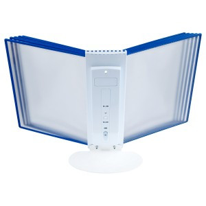 Демосистема настольная OfficeSpace с 10 панелями А4, синяя Арт.359495