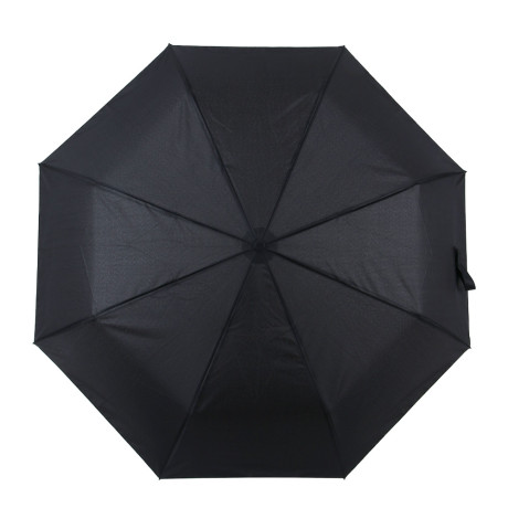 Зонт автомат, металл, пластик, эпонж, d96см, 8 спиц, черный
