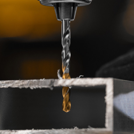 Сверло спиральное по металлу 4,5 x 80 мм, Р6М5, Golden Tip  Denzel