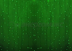 "Гирлянда-занавес ул. Св/д дождь 2х1,5м/20нит., прозр.провод, ЗЕЛЁНЫЕ 360LED 235-304 Neon Night