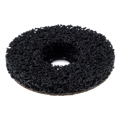 ЕРМАК Диск коралловый зачистной 125мм для УШМ, п.кв. 22 мм, толщина 14мм, чёрный, низкая жестк.