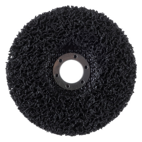 ЕРМАК Диск коралловый зачистной 125мм для УШМ, п.кв. 22 мм, толщина 14мм, чёрный, низкая жестк.