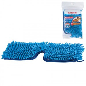 Насадка МОП плоская 40 см двусторонняя д/швабры 601465, микрофибра ворс/абразив, Лайма 601483