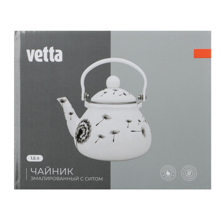 Чайник эмалированный VETTA Нежность, с ситом, 1,5л, индукция