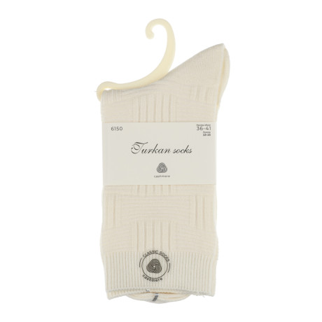 Носки женские "кашемир" тм TURKAN, р.36-41, белые, #6150