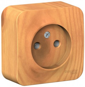 Systeme Electric BLANCA роз. ОУ 1 мест. 16А ясень (пл.осн., изол.пл.) BLNRA000115 (18!)