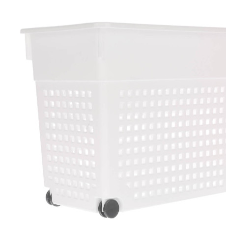 Контейнер Лофт хозяйственный на колесах узкий 355х130х170 мм белый
