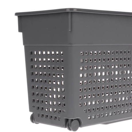 Контейнер Лофт хозяйственный на колесах узкий 355х130х170 мм белый