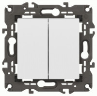 ЭРА Elegance мех. выкл. СУ 2 кл. (перекл. проходн.) 10А белый матовый 14-1106-01М 65791