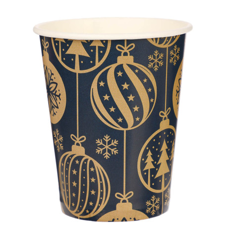 Набор бумажных стаканов Золотые шарики, 6 шт*250 мл