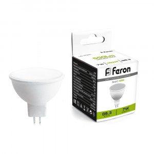 Feron РБ MR16 GU5.3 230V 7W(550lm) 4000K 4K 50x50 матовая LB-3026 41391