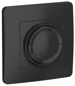 Systeme Electric BLANCA диммер поворотно-нажим универс СУ 1 кл. антрацит (400Вт)BLNSS040016