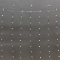 Гирлянда-занавес роса 300LED 12W теплый бел 3x3/10 нит 8 реж USB ДУ прозр шнур NEON-NIGHT 315-886