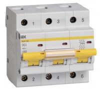 IEK автоматический выкл. ВА47-100 3P 63А 10кА х-ка D