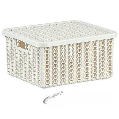 Коробка ВЯЗАНИЕ 1,5л с крышкой БЕЛ.РОТАНГ М2368(16)