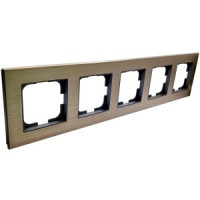 Ovivo Рамка СУ 5 мест. PRIME ELEMENTS ALUMINIUM бронза/черный, 403-510017-250