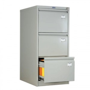 Шкаф картотечный Практик AFC-03 (в 1020*ш 466*г 631,мм), 3 ящика для 150 подвесных папок (БЕЗ ПАПОК)