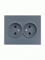 Lezard VESNA роз. СУ 2 мест. 16А графит. (ПБТ) (корп. ABS) 742-3400-128B