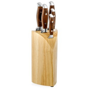 Набор ножей Robuste Vensal 2000VS 5 ножей на подставке, нерж сталь 3Cr13, ручка пресс дерево