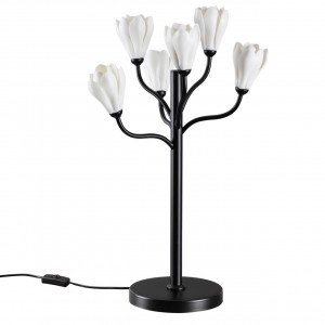 ODEON LIGHT 5090/6T MODERN ODL25 561 черн. мат./белый/фарфор настол.св-к G4 LED 6x5W GARDI