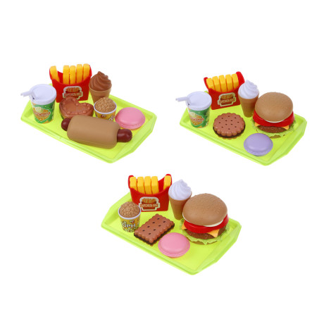 ИГРОЛЕНД Набор игровой "Кафе", 5-9пр., ABS, 19, 5х26х5см, 3 дизайна