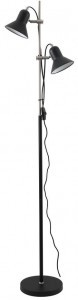 Camelion LOFT KD-432F C02 Rome св-к напольный торшер 2x40W E27 h=153 см, металл/черный