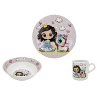 Набор посуды 3пр, тм MILLIMI Принцесса, фарфор
