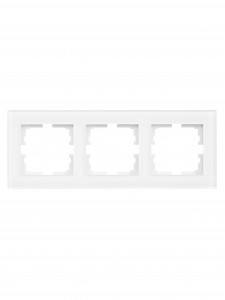Lezard VESNA рамка акрил СУ 3 мест., гориз., белая 742-5480-148