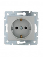 Lezard KARINA мех. роз. СУ 1 мест. 16А шторки, ПБТ матов. серебро (корп. ABS) 707-4388-124B