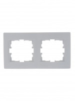 Lezard KARINA рамка 2 мест. (горизонт.) б/вст бел. (ABS) 707-0200-147