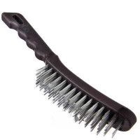 Щетка металлическая ЕРМАК 5-рядная с пластиковой ручкой 656-071