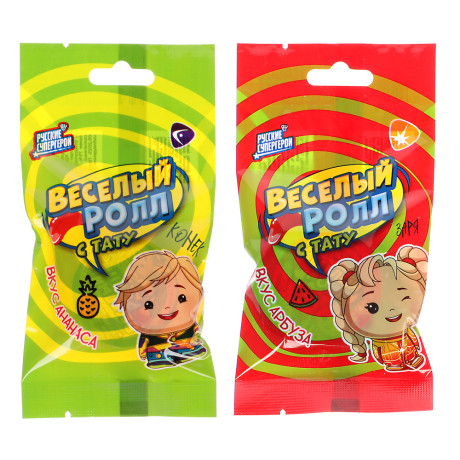 BY Русские Супергерои Жевательная резинка в рулоне с тату 12 гр.