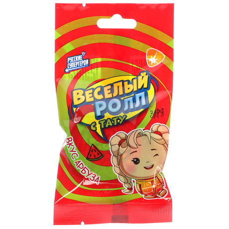 BY Русские Супергерои Жевательная резинка в рулоне с тату 12 гр.