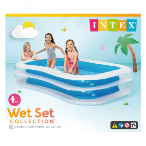INTEX Бассейн надувной Ванна 262x175x56см 749л, рем комплект, от 6 лет, 56483NP
