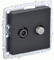 IEK BRITE мех. роз. СУ TV+SAT РТВ/РСп12-БрГ графит BR-AF20-O-K53