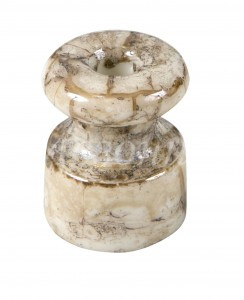 МЕЗОНИНЪ РЕТРО Изолятор фарфор (керамика) D18,5х24мм мрамор (уп.40шт, цена за шт) GE70025-19 40шт