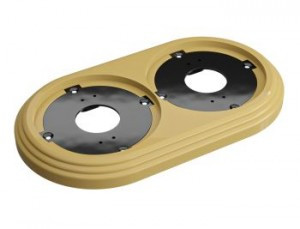 МЕЗОНИНЪ РЕТРО УСАДЬБА Рамка 2-местная пластиковая, песочное золото GE30702-32