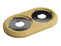 МЕЗОНИНЪ РЕТРО УСАДЬБА Рамка 2-местная пластиковая, песочное золото GE30702-32