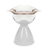 Воронка &quot;Цветы&quot;набор 3шт Бело-серый БШ8713х15