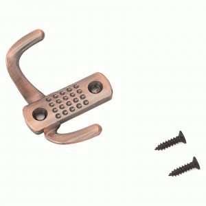 Крючок-вешалка мебельн 2-рожк СТАНДАРТ 212B AC ст.медь В68*Ш51*Г25 ЕВРОПАКЕТ(600,50)