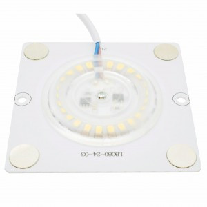 APEYRON модуль св/д с драйвером 12W(960lm) 2700К 2K 80x80 линз.рассеив. на магнитах IP20 2835 02-18