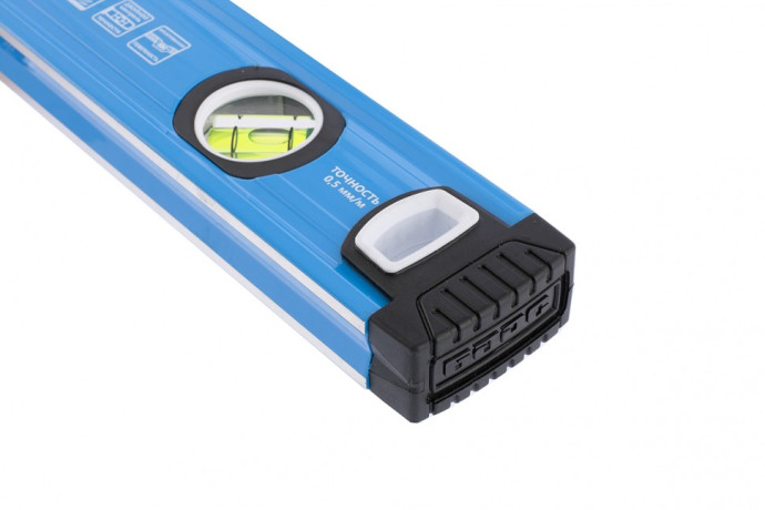 Уровень алюминиевый, 600 мм, профиль 1,6 мм, фрезерованный, ударопрочные заглушки, 3 глазка Барс